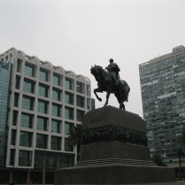 The statue of Artigas in Plaza Independencia