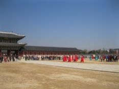 A different viewpoint - changing of the guard, Gyeongbok Palace