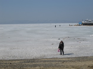 The frozen Sea of Japan