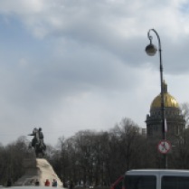 A first view of the Bronze Horseman of Pushkin fame