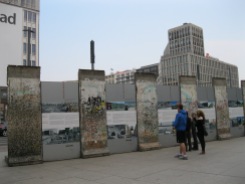 Berlin Wall segments in Potsdamer Platz