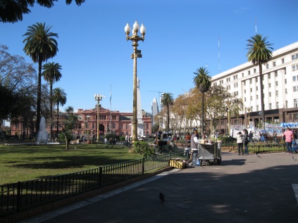 Plaza de Mayo, looking at the Casa Rosada